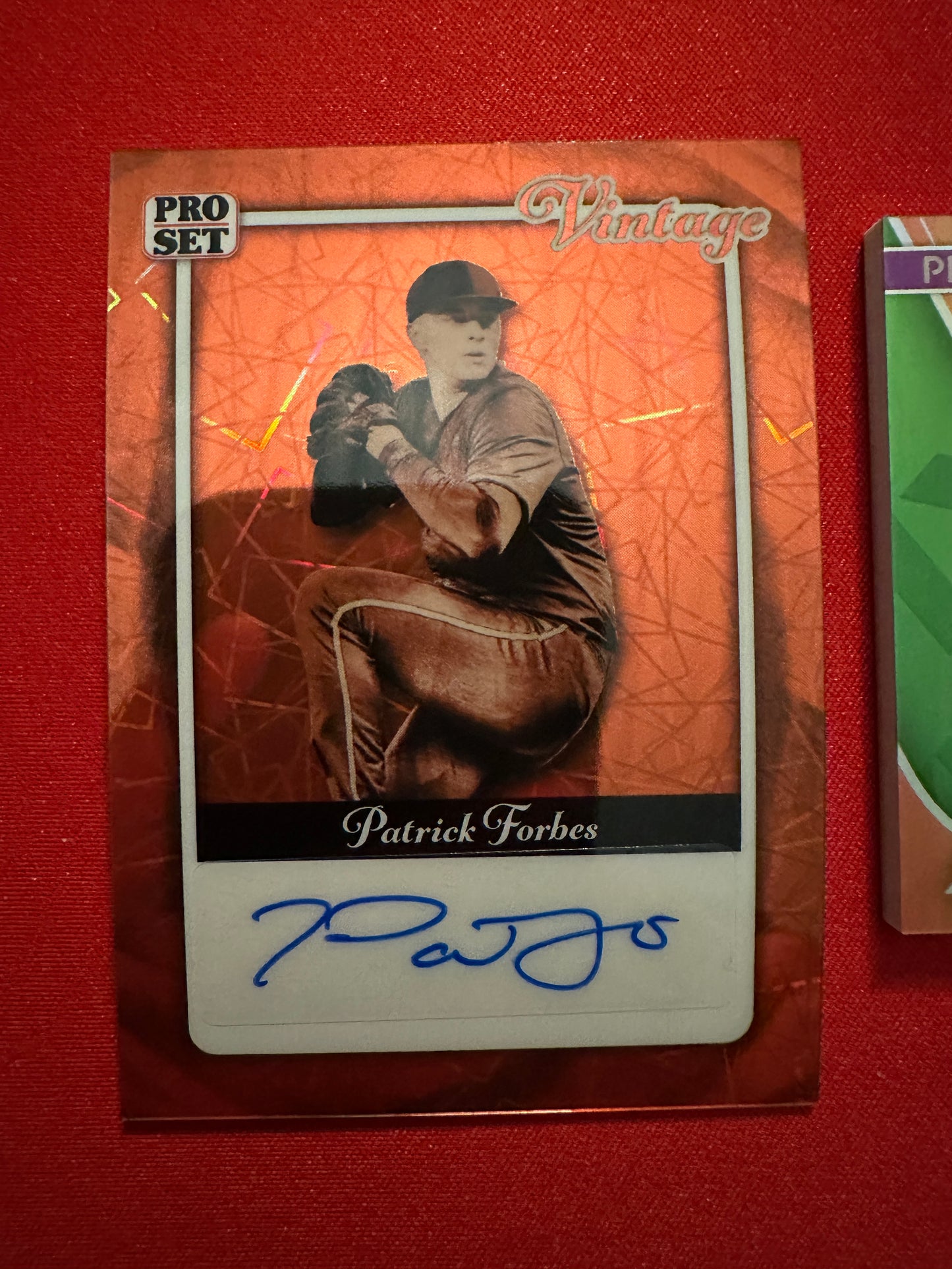 2026 Leaf Pro Set Patrick Forbes 1/1 Auto & Vivid Patch Auto /25 2-Card Lot