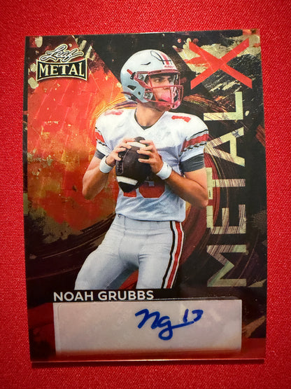 2026 Leaf Metal Noah Grubbs Auto Metal X Red Flood Super Prismatic 1/1