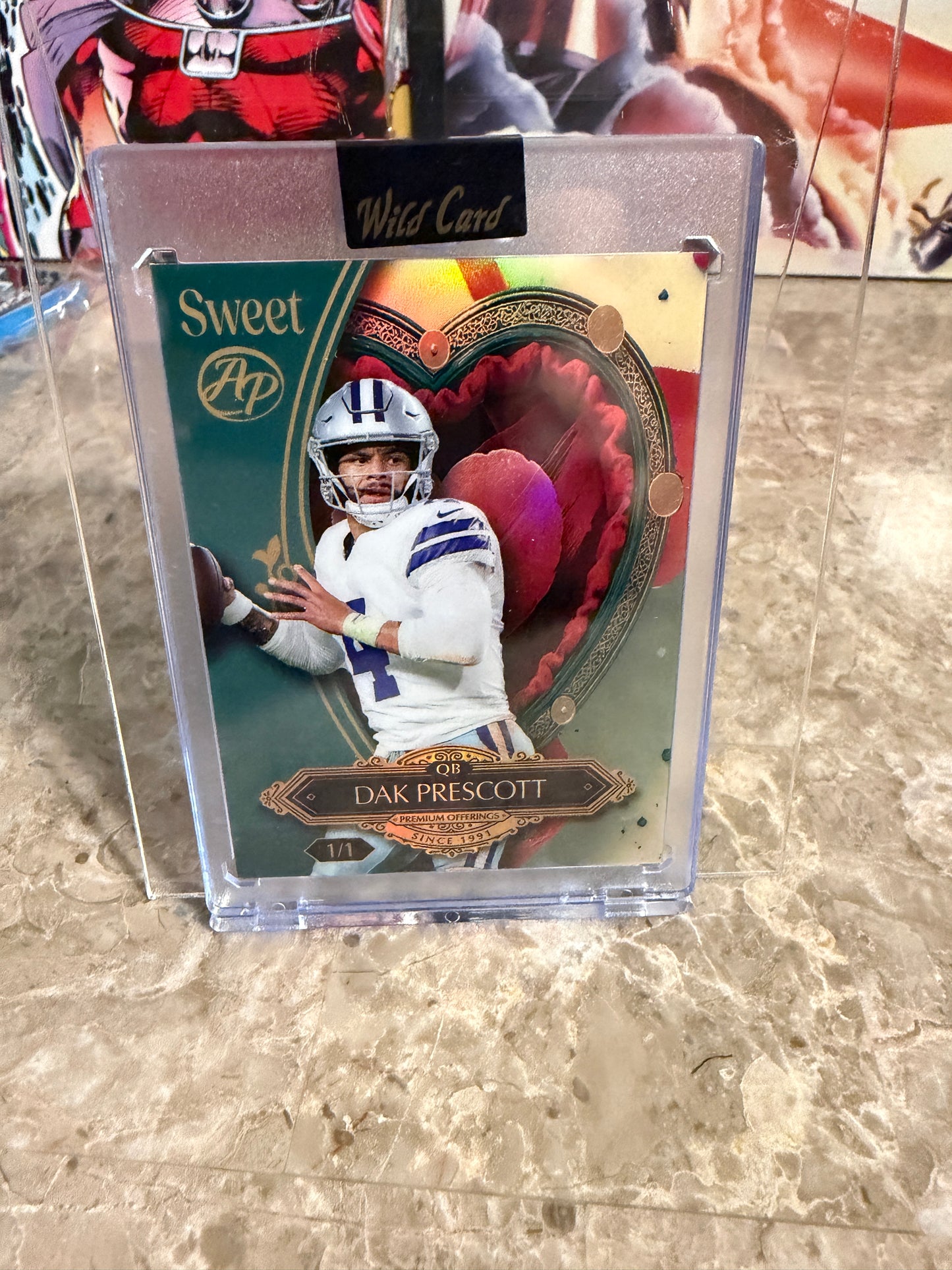 Dak Prescott / Roger Staubach 2026 Wild Card Wild Art 1/1 Dallas Cowboys
