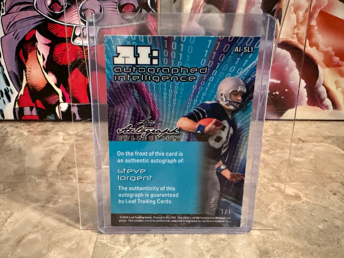 Steve Largent 2026 Leaf Autograph Collection Autographed Intelligence Red 1/1