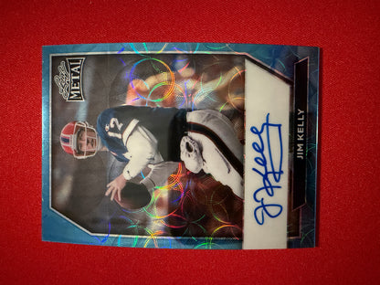 2026 Leaf Metal Football Jim Kelly On-Card Auto Blue Scope /5