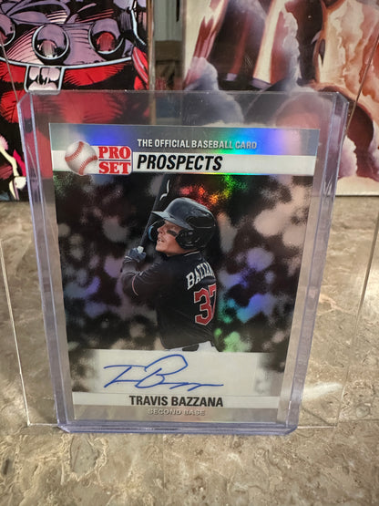 Travis Bazzana 2026 Leaf Pro Set 1990 Silver Prismatic AUTO 12/20 Guardians