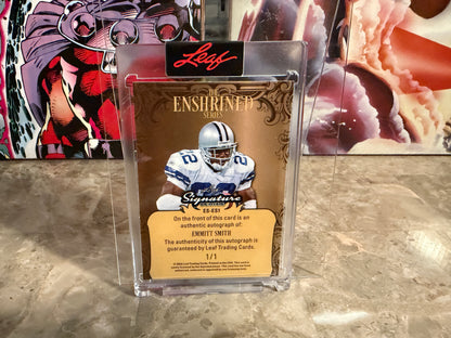 Emmitt Smith 2026 Leaf Signature Series Enshrined Auto Pink Cracked Ice 1/1