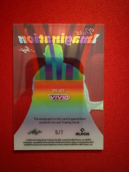 Jurrangelo Cijntje 2026 Leaf Vivid Pure Imagination Red Acetate AUTO 5/7 Cardinals