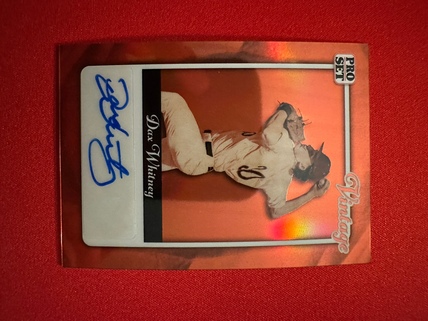 Dax Whitney 2026 Leaf Pro Set Vintage Orange Autograph 3/4 Oregon State RHP