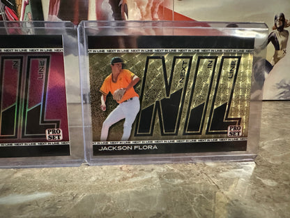 2026 Pro Set NIL Lot Justin Lebron /6 TWO 1/1s Flora Super Prismatic Appenzeller Gold