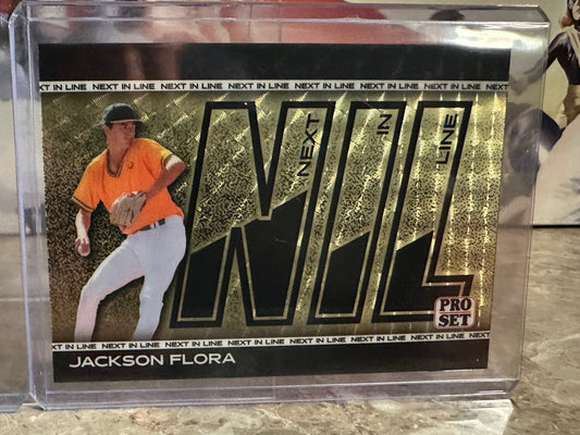 2026 Leaf Pro Set Next In Line Jackson Flora 1/1 Super Gold Prismatic