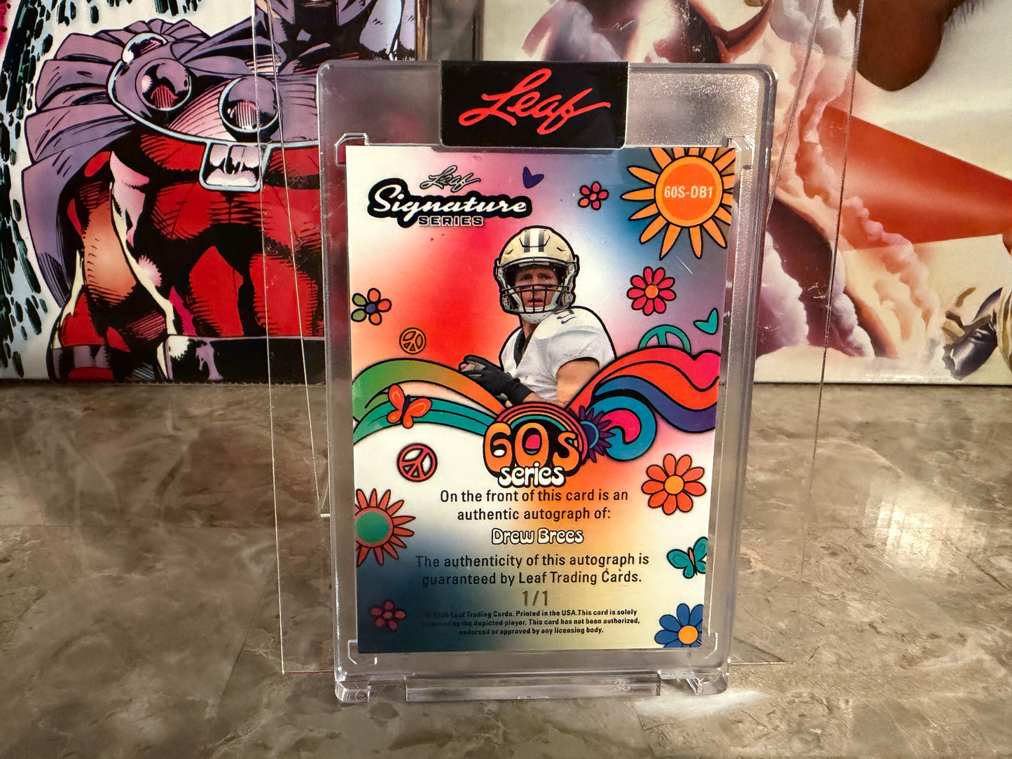 Drew Brees 2026 Leaf Signature Series 60s Series Auto 1/1