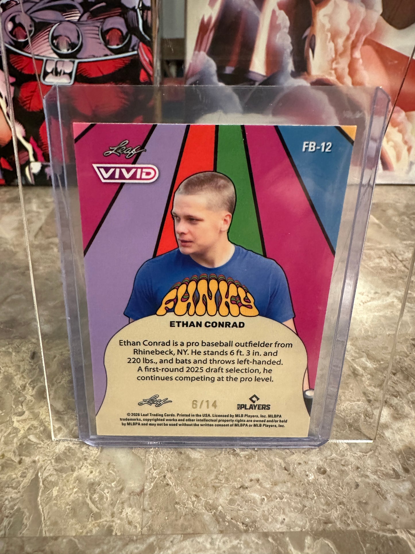 Ethan Conrad 2026 Leaf Vivid Baseball Funky Red /14