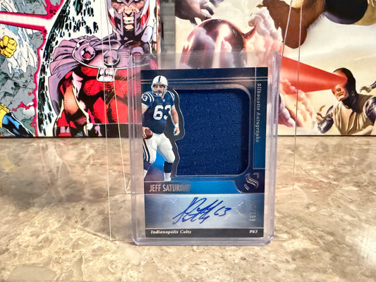 Jeff Saturday 2025 Panini Silhouette Football Autographs Patch Auto /199