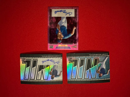 2026 Leaf Pro Set Caden Bogenpohl 1989 Pink Auto /7 NIL Auto /25 3-Card Lot