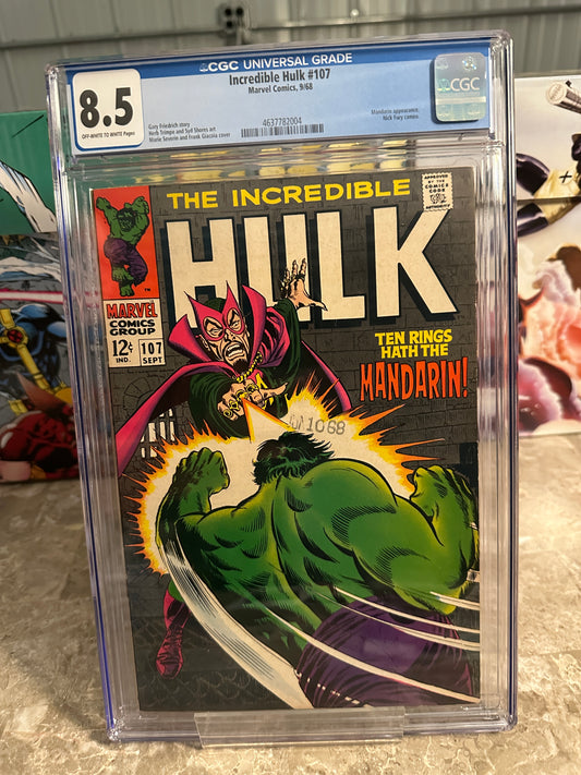 Incredible Hulk #107 CGC 8.5 (1968 Marvel) - Brand New Case