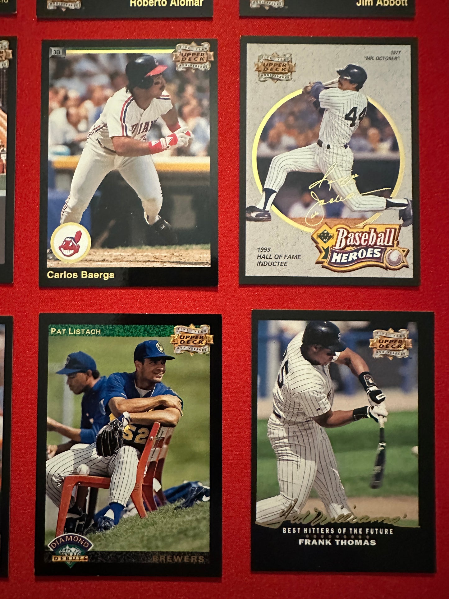 1993 Upper Deck 5TH ANNIVERSARY Complete Insert Set 1-15 - Griffey/Ryan