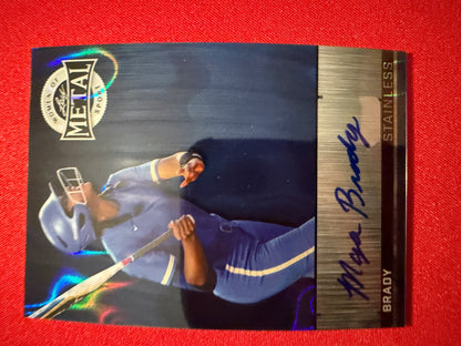 Maya Brady 2026 Leaf Women of Sport Stainless Auto Blue Lava Color Match 1/1
