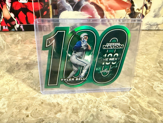 Tyler Bell 2026 Leaf Baseball Nation The Next 100 Green Prismatic /25