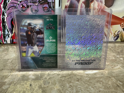 2026 Leaf Metal James Tibbs III AUTO 1/1 Green Crystal + Red Shimmer PROOF 1/1