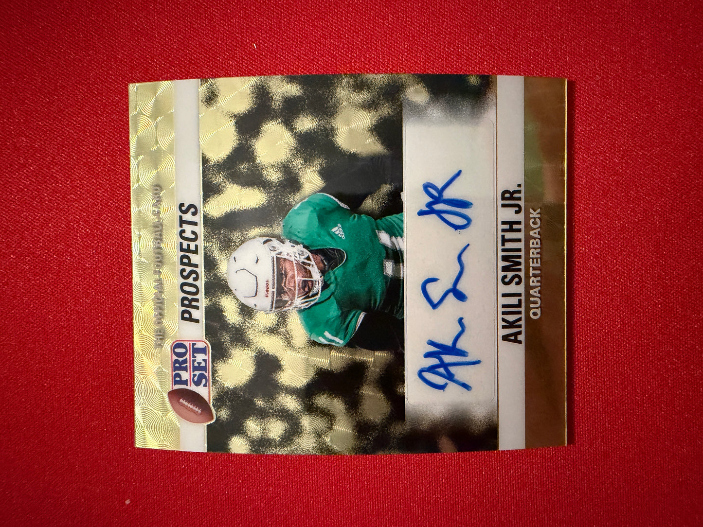 Akili Smith Jr. 2026 Leaf Pro Set Metal Football 1989 Mini Auto Gold Super Prismatic 1/1