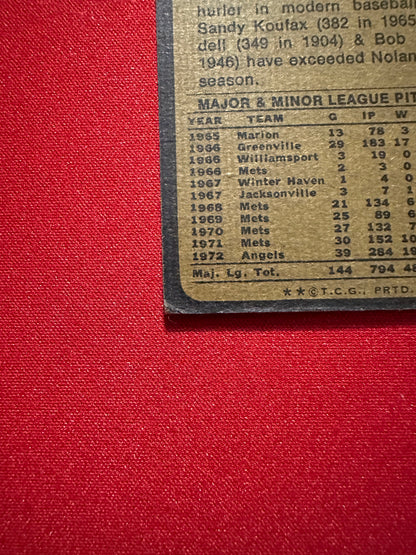1973 Topps #220 Nolan Ryan - Sharp Centering - HOF Legend