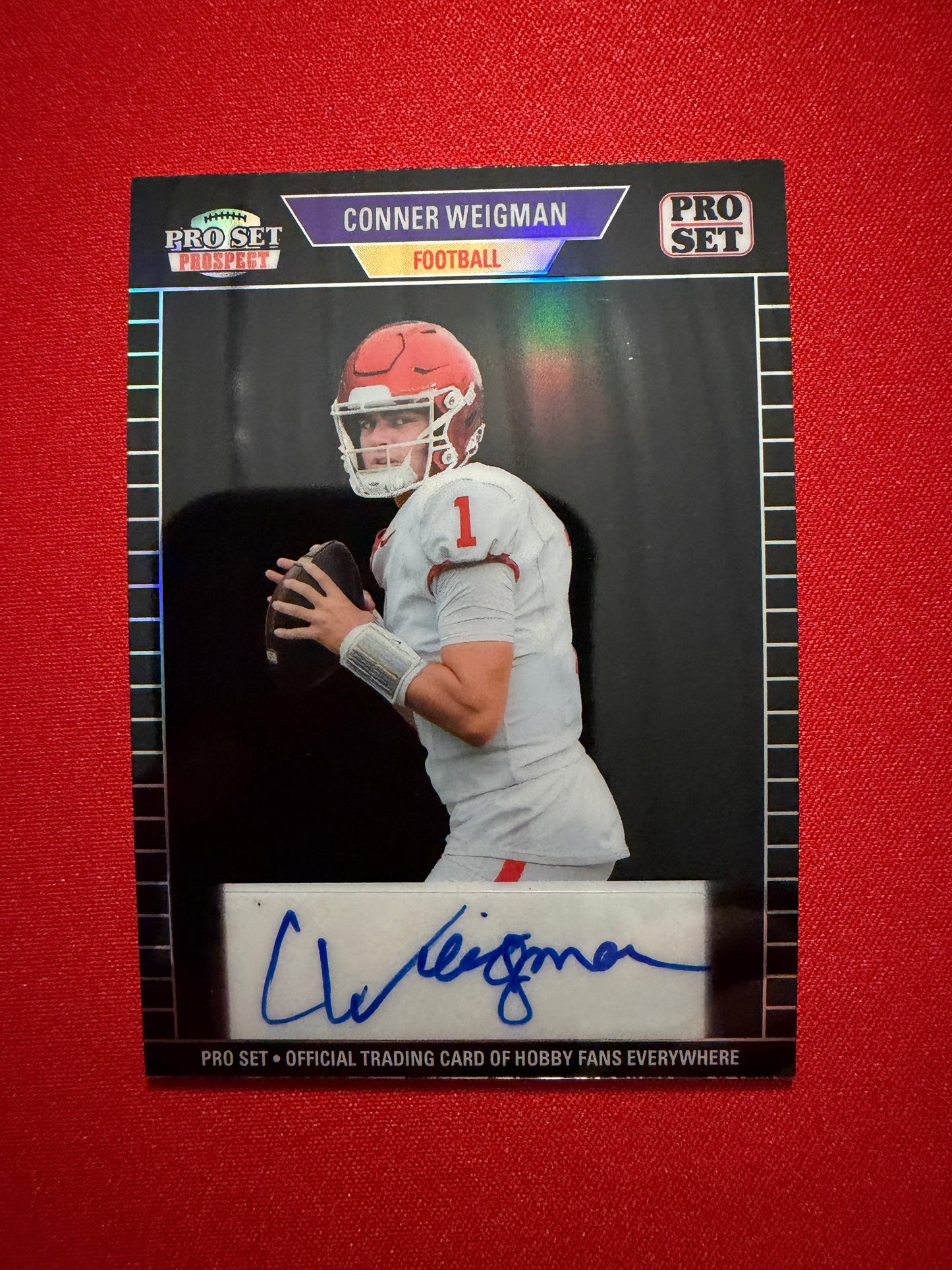2026 Leaf Pro Set Metal Football Conner Weigman 1989 Auto Black /2 + Base Lot