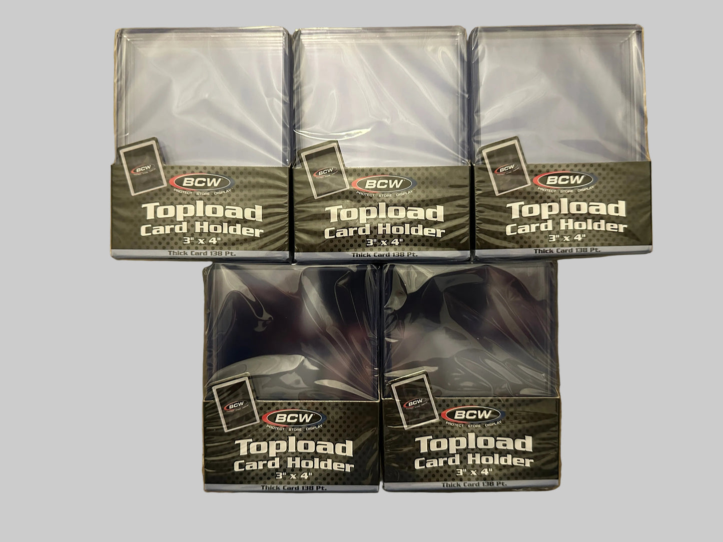 BCW 138 Pt. Toploader (5 packs - 10 / pack)