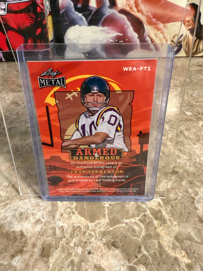 2026 Leaf Metal Football Armed and Dangerous Western Black Shimmer Auto 1/1 Fran Tarkenton