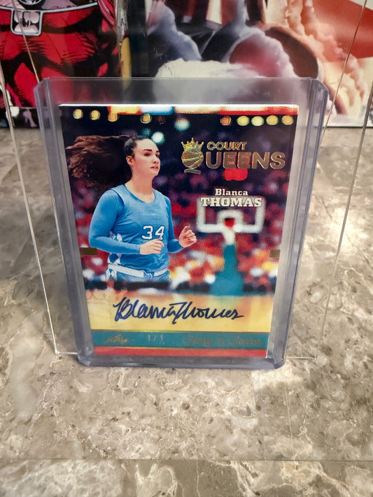 2025 Leaf Glory of the Game Basketball Court Queens Blanca Thomas Gold Auto 1/1