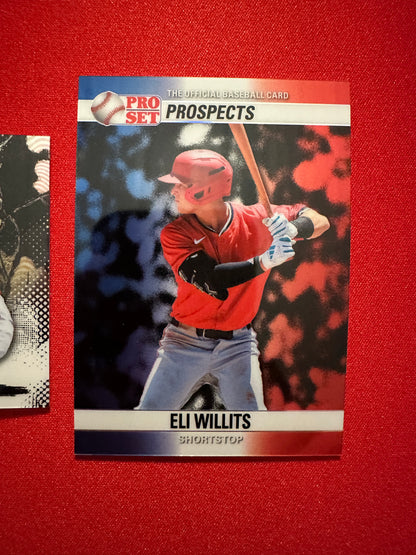 Eli Willits 2026 Pro Set Metal /2 Frenetic, /3 Green AUTO & /6 Lazer Lot - Nats