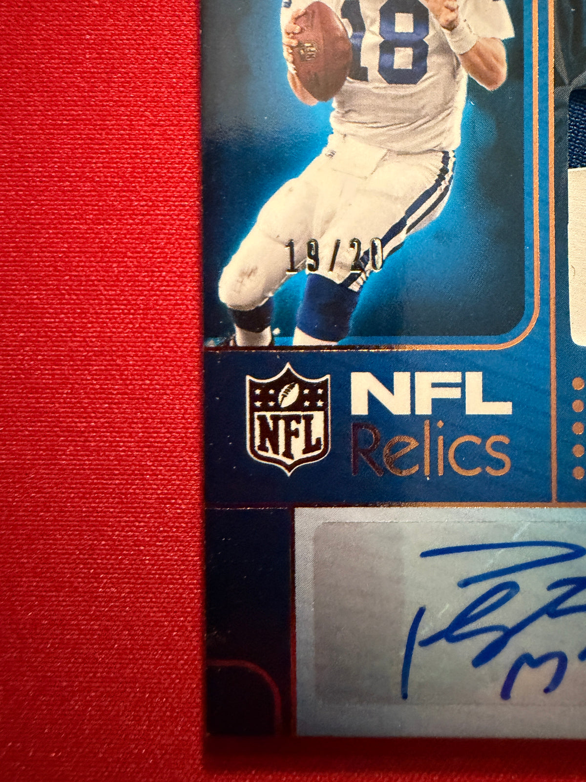 Peyton Manning 2025 Panini Silhouette NFL Relics Patch Auto Multicolor /20 #NRA-PMG