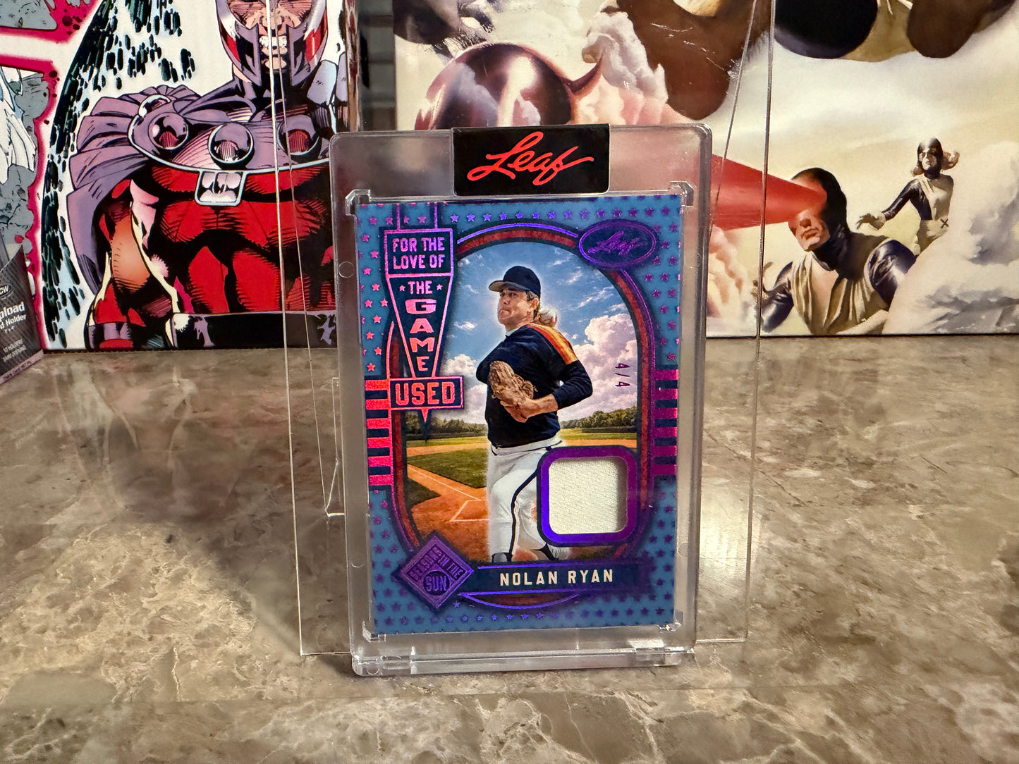 Nolan Ryan 2026 Leaf Seasons In the Sun For Love of Game-Used Relic 4/4 Bookend