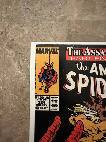 Amazing Spider-Man #324 Newsstand VF- 7.5 (1989 Marvel)