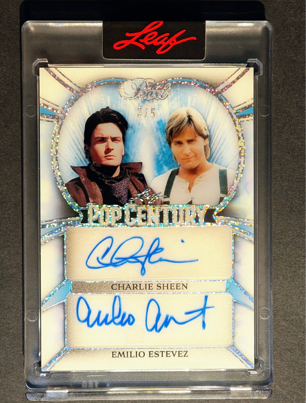 (2026/04/10) Charlie Sheen/Emilio Estevez Pearl Dual Auto - 2026 Leaf Pop Century