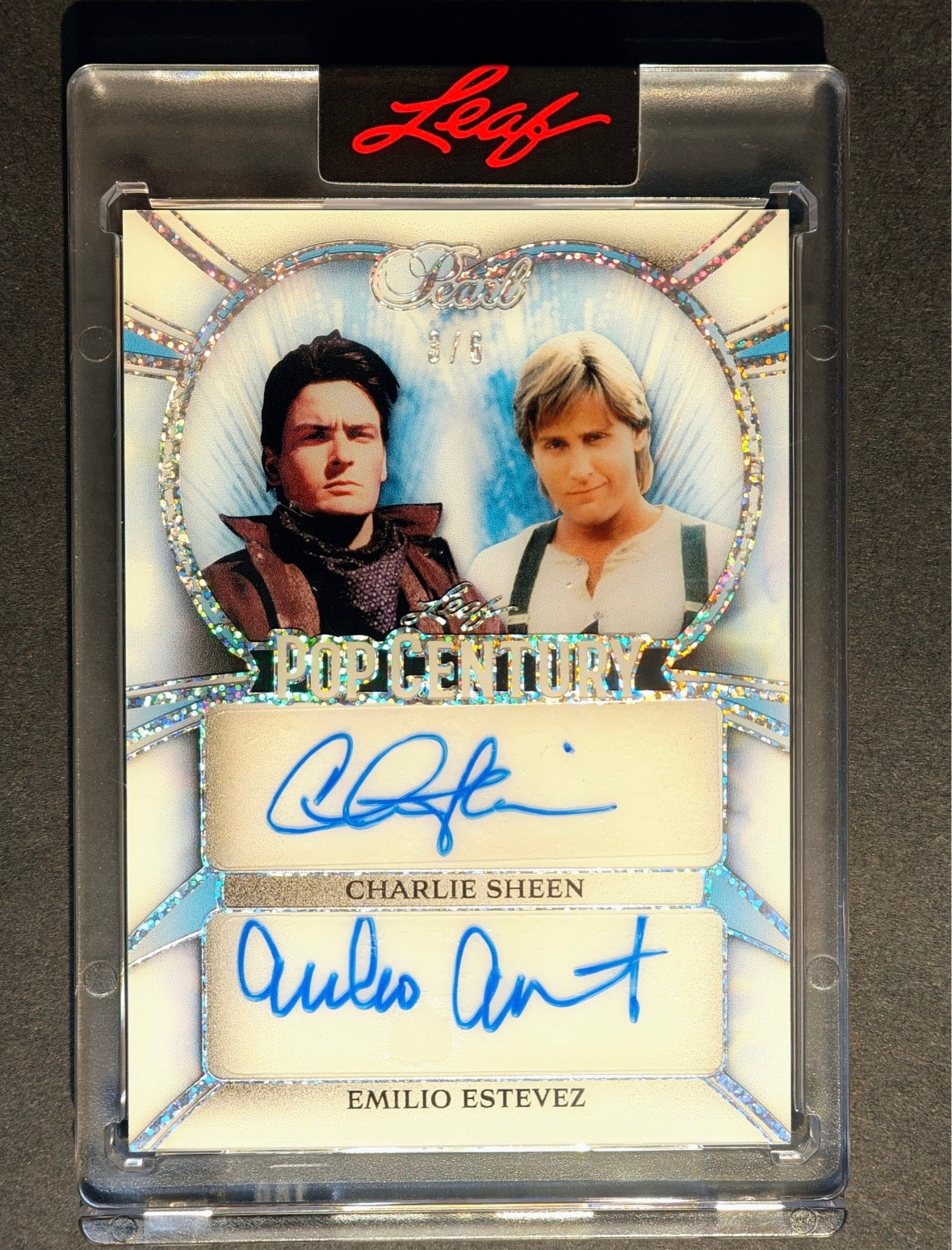 (2026/04/10) Charlie Sheen/Emilio Estevez Pearl Dual Auto  - 2026 Leaf Pop Century