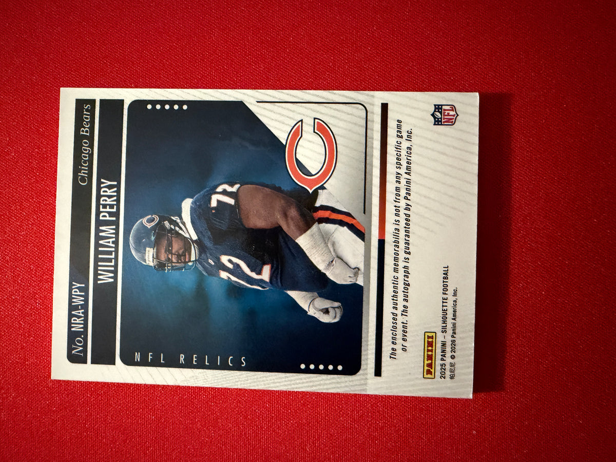 William Perry 2025 Panini Silhouette NFL Relics Patch Auto /199