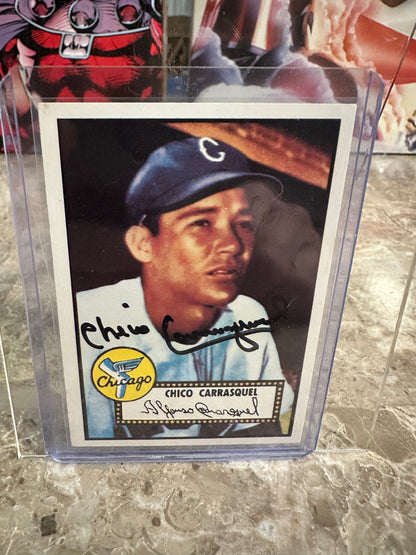 14 White Sox Signed Card Lot 1956-1989 Minnie Minoso Carlton Fisk Harold Baines