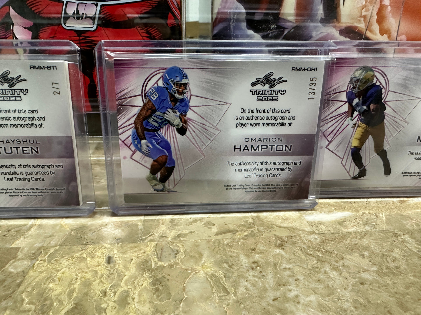 Omarion Hampton Mitchell Bhayshul Tuten McClellan RPA Lot 2025 Leaf Trinity RC