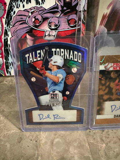 Daniel Pierce 2026 Pro Set Metal 1/1 Gold AUTO, /5 & /6 RWB Lazer Lot - Rays