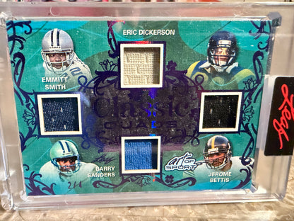 2026 Leaf Art of Sport Emmitt Smith Barry Sanders Dickerson Bettis Classic Quads Patch /4