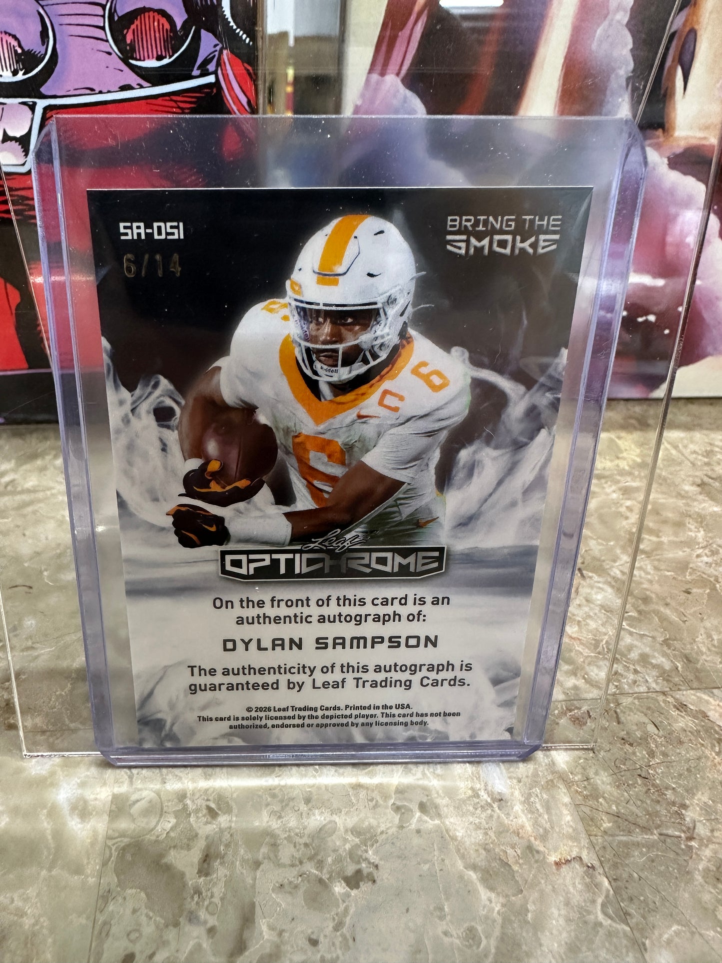 2026 Leaf Optichrome DYLAN SAMPSON Bring The Smoke AUTO /14 Browns RC