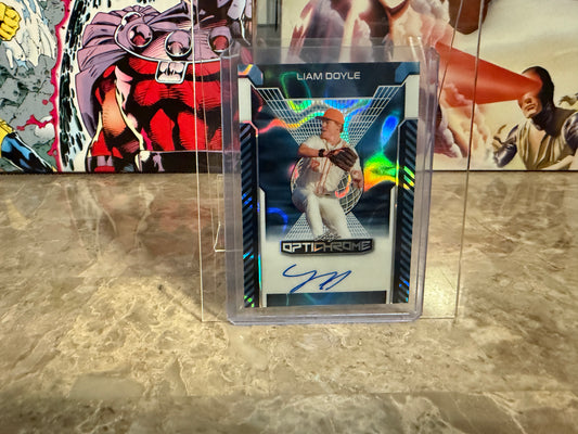 Liam Doyle 2025 Leaf Optichrome Baseball Base Auto Platinum /7