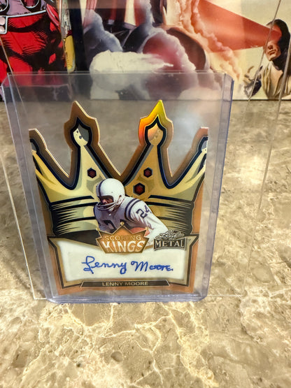 Lenny Moore 2026 Leaf Metal Football Scoring Kings Gold Prismatic Auto 1/1