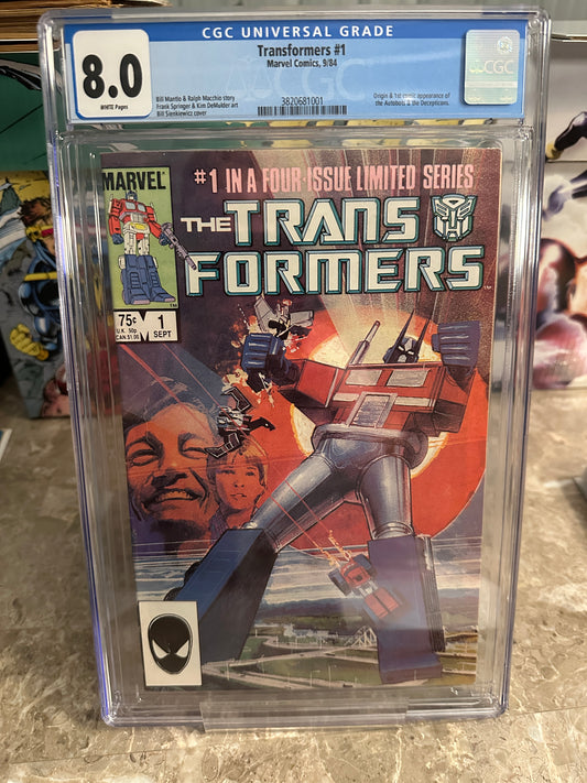 Transformers #1 CGC 8.0 WP (1984 Marvel)