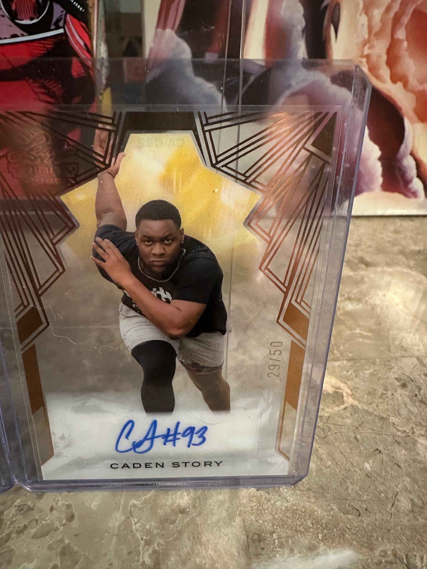 Caden Story Leaf Optichrome Smiley AUTO /7 & Trinity Clear /50 Clemson DT Lot