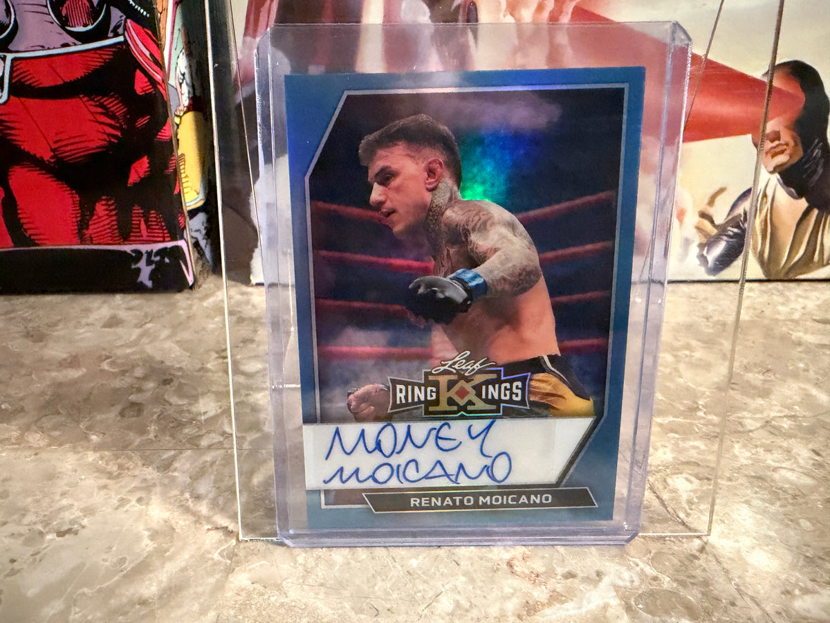 Renato Money Moicano 2026 Leaf Metal Ring Kings Base Auto Platinum Prismatic 8/8 Bookend