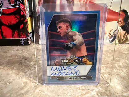 Renato Money Moicano 2026 Leaf Metal Ring Kings Base Auto Platinum Prismatic 8/8 Bookend