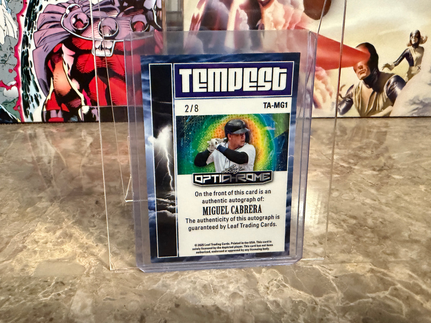 Miguel Cabrera 2025 Leaf Optichrome Baseball Tempest Auto Pink Crystal /8