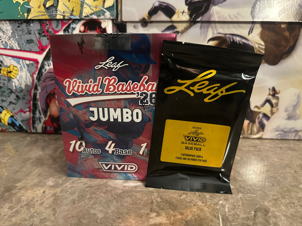 2026 Leaf Vivid Baseball Jumbo Hobby Box + Value Pack