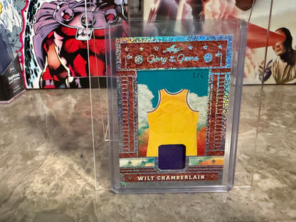 Wilt Chamberlain 2025 Leaf Glory of the Game Basketball Game Used Swatch Holo Dots /6