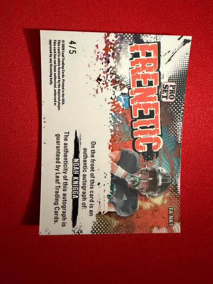 Noah Knigga 2026 Leaf Pro Set Metal Football Frenetic Auto Blue /5