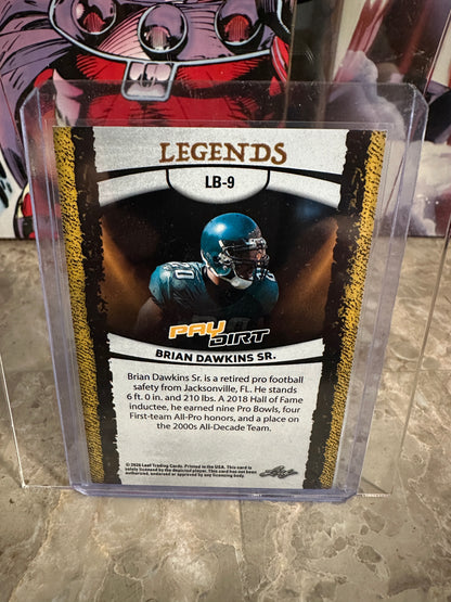 2025 Leaf Paydirt Brian Dawkins LEGENDS GREEN COLOR MATCH /6 Eagles HOF
