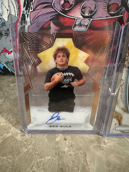 2026 Leaf Optichrome Ben Gula Blue Prismatic Auto /5 & Platinum Crystal Auto /8 Lot